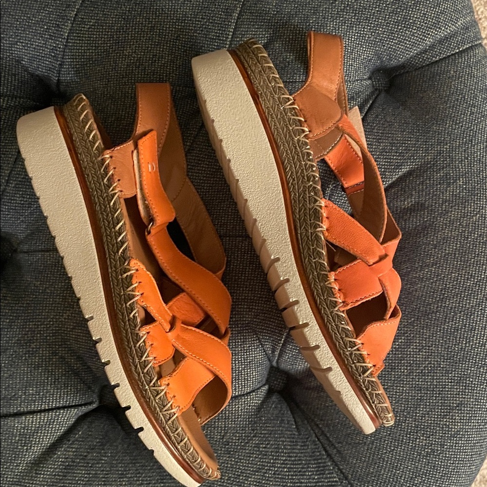 Women's Inca Orange Sandals - Picture 2 of 4